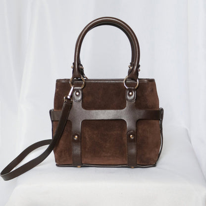 Salvatore Ferragamo bondage suede bag