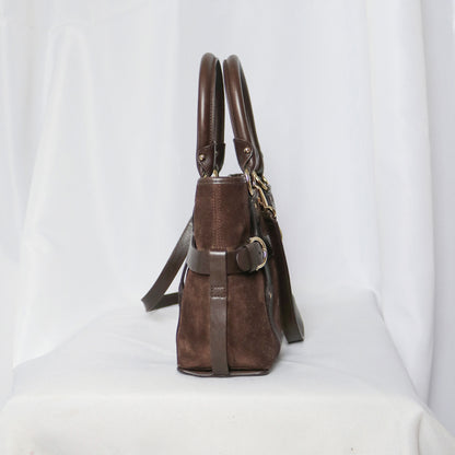 Salvatore Ferragamo bondage suede bag