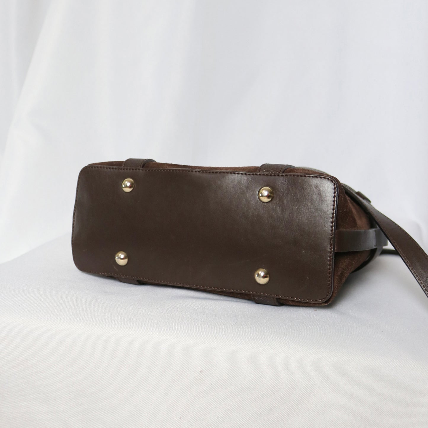 Salvatore Ferragamo bondage suede bag