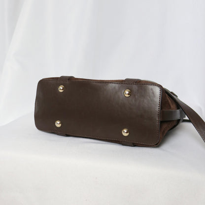 Salvatore Ferragamo bondage suede bag
