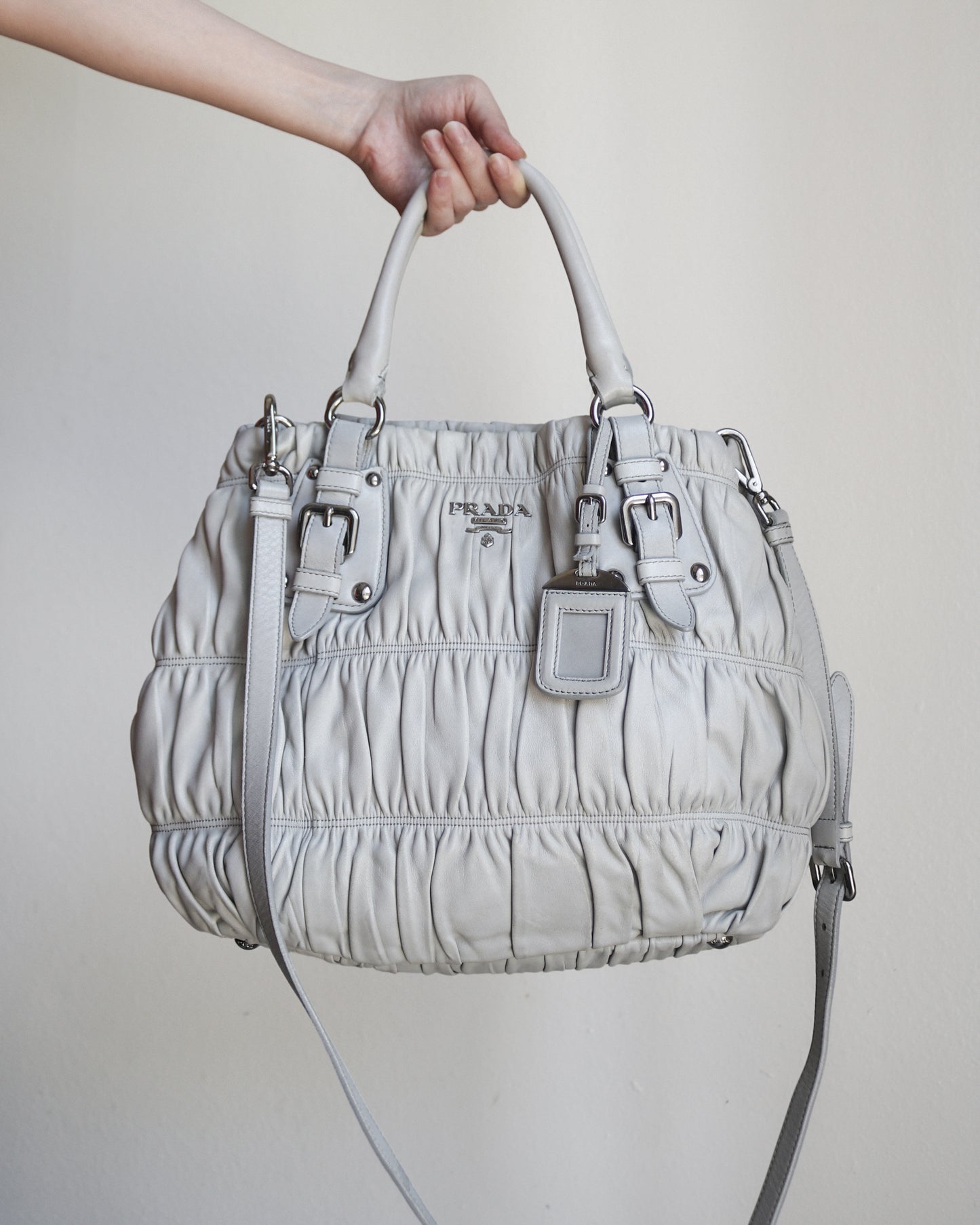 Prada Nappa Gaufre leather satchel bag