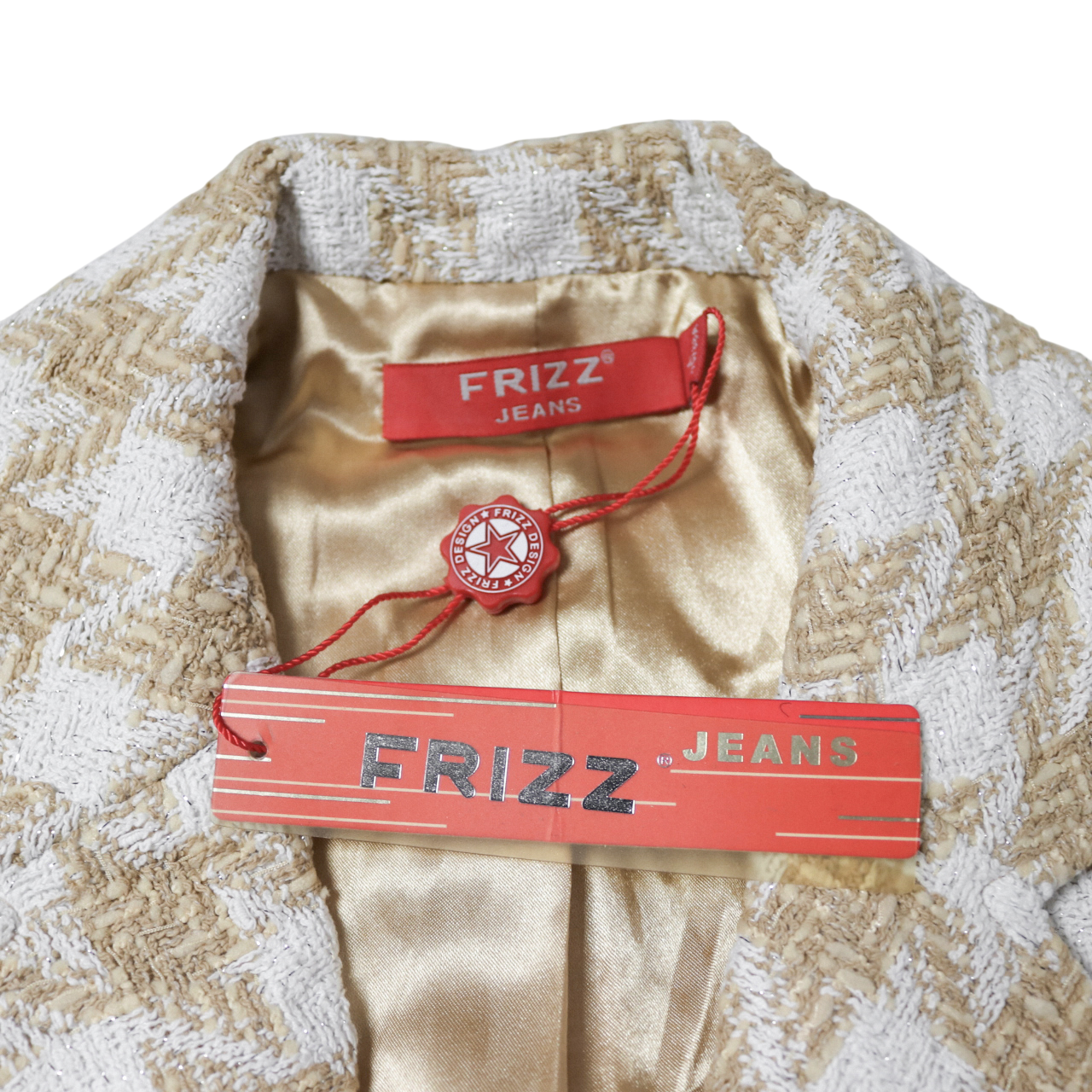 Frizz cropped tweed blazer - Size 4