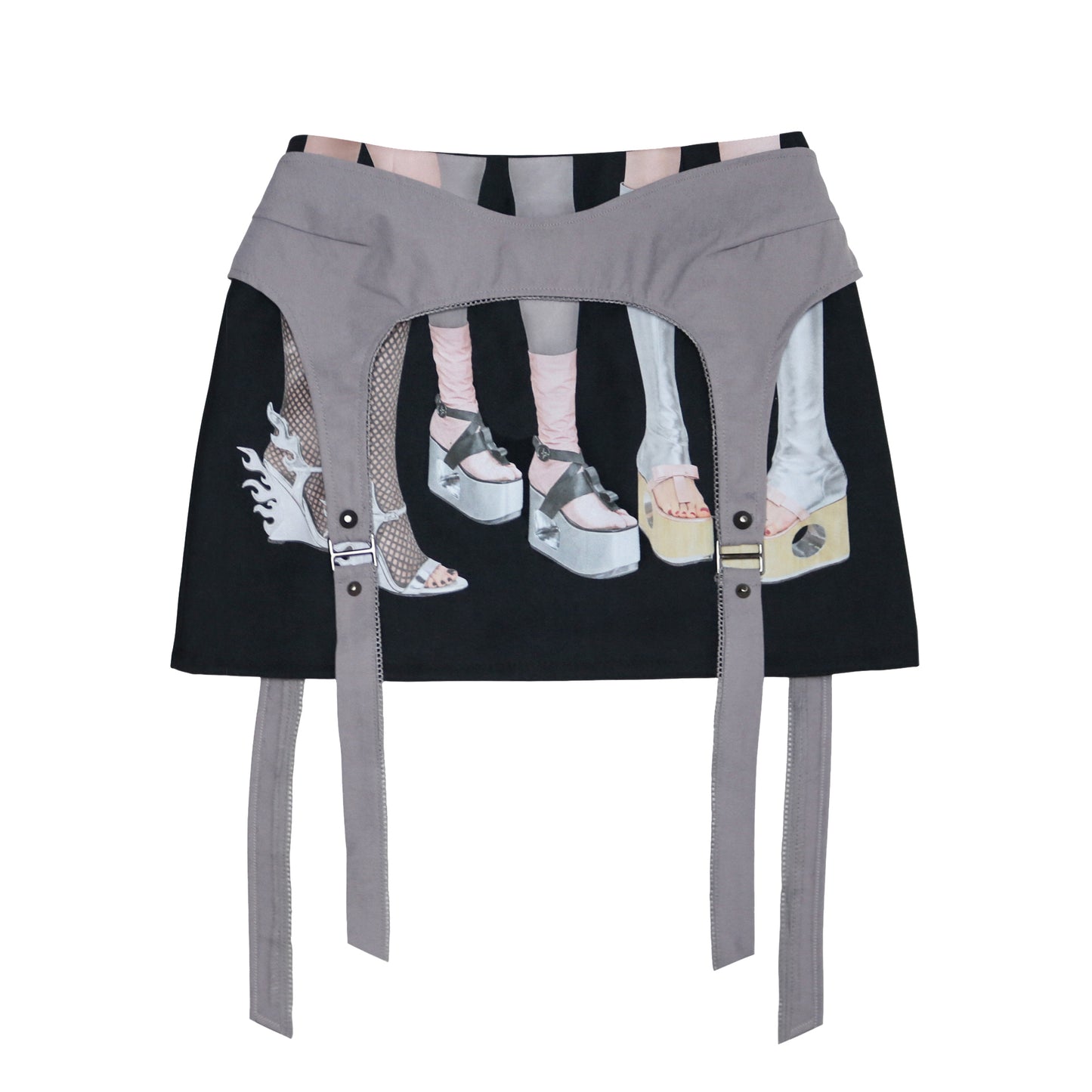 reworked Prada garter layered skirt - Size 40