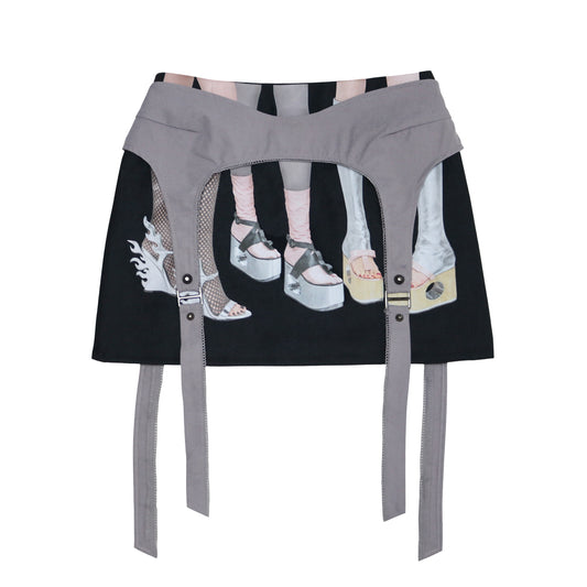reworked Prada garter layered skirt - Size 40