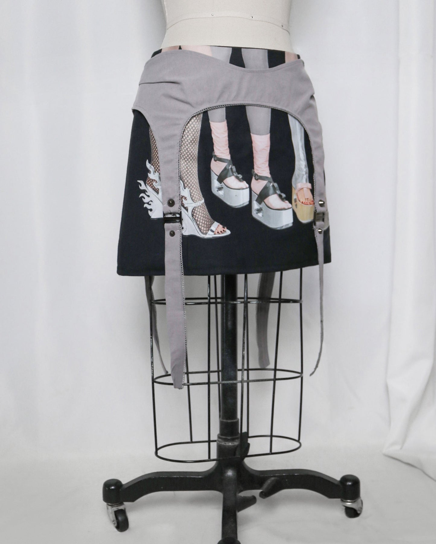 reworked Prada garter layered skirt - Size 40