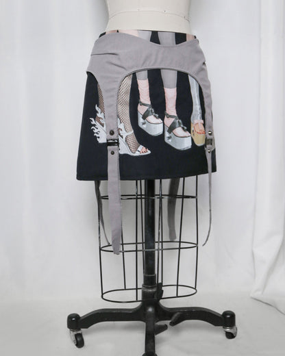 reworked Prada garter layered skirt - Size 40