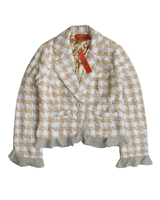 Frizz cropped tweed blazer - Size 4