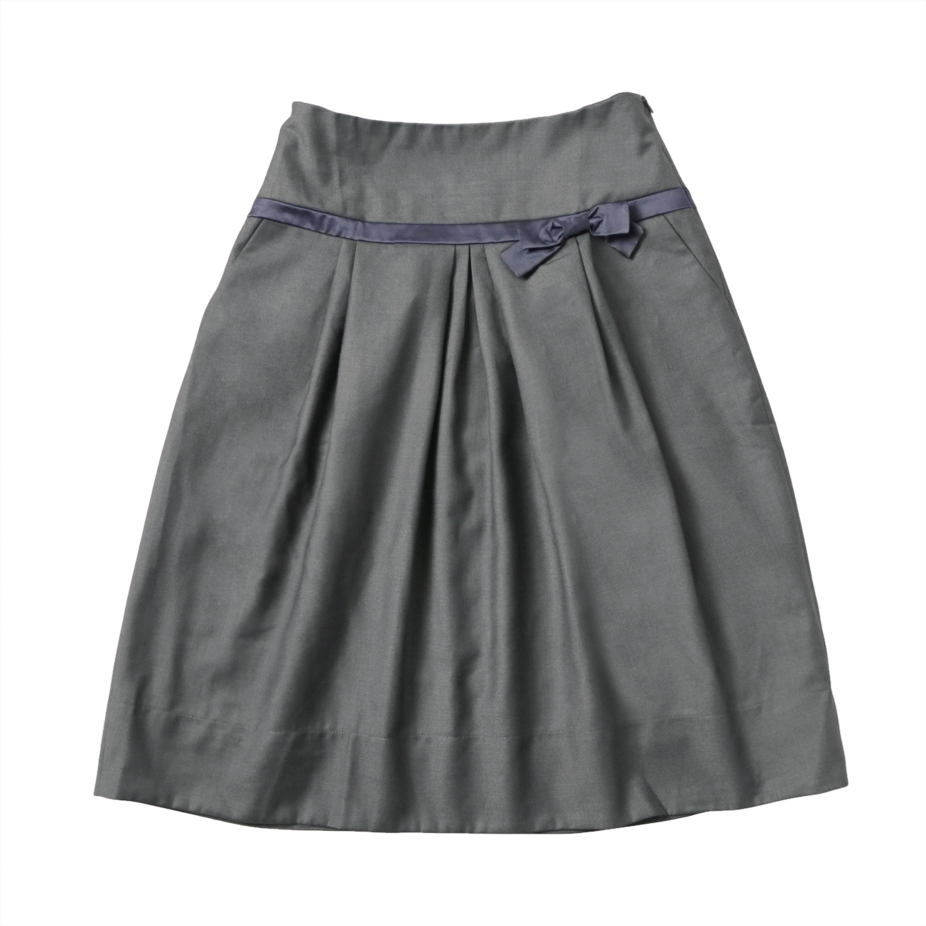 bow tie low rise midi skirt