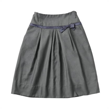 bow tie low rise midi skirt
