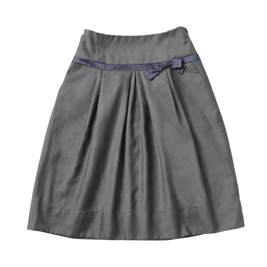 bow tie low rise midi skirt