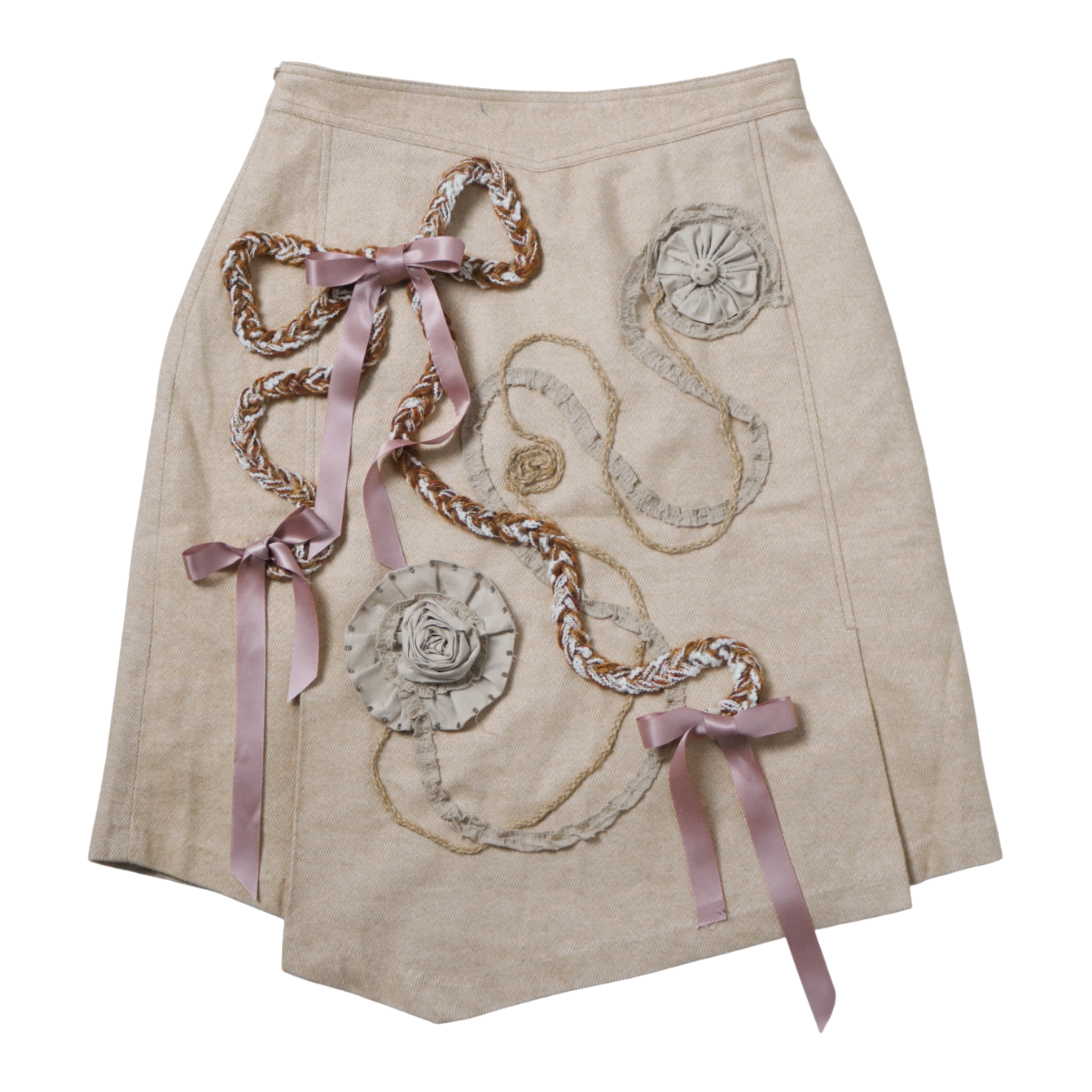 1 of 1  3D braid applique skirt