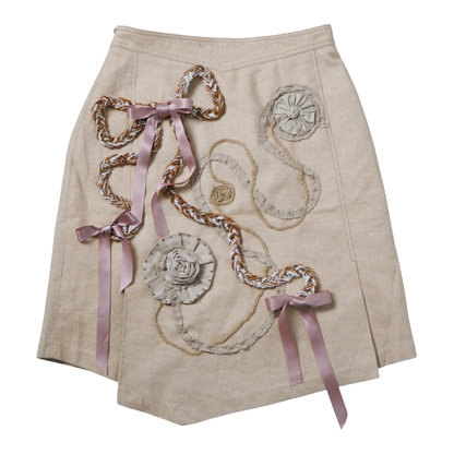 1 of 1  3D braid applique skirt