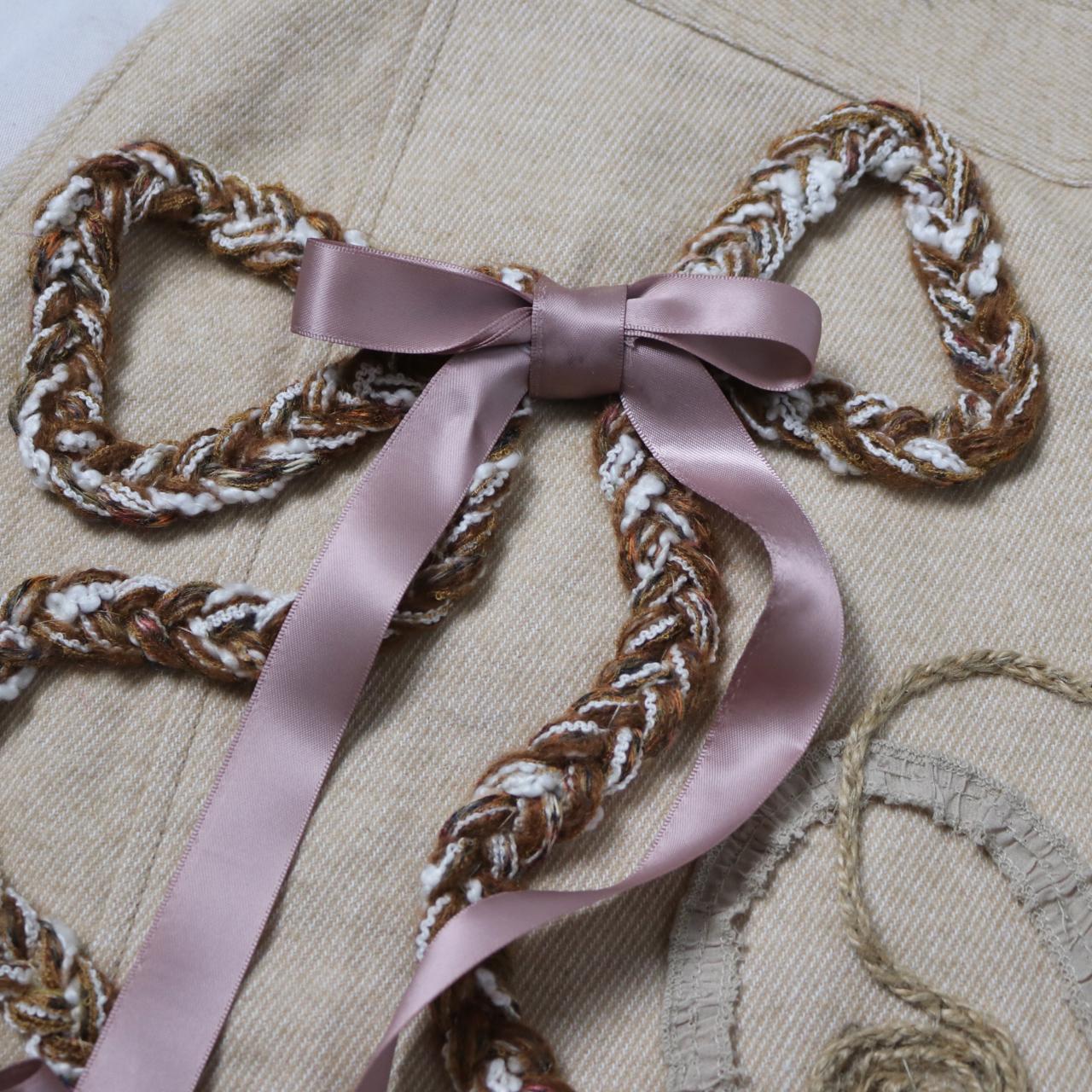 1 of 1  3D braid applique skirt