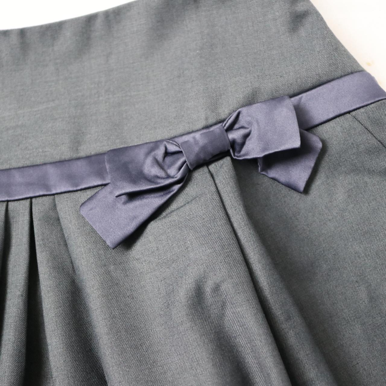 bow tie low rise midi skirt