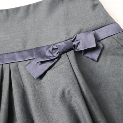 bow tie low rise midi skirt