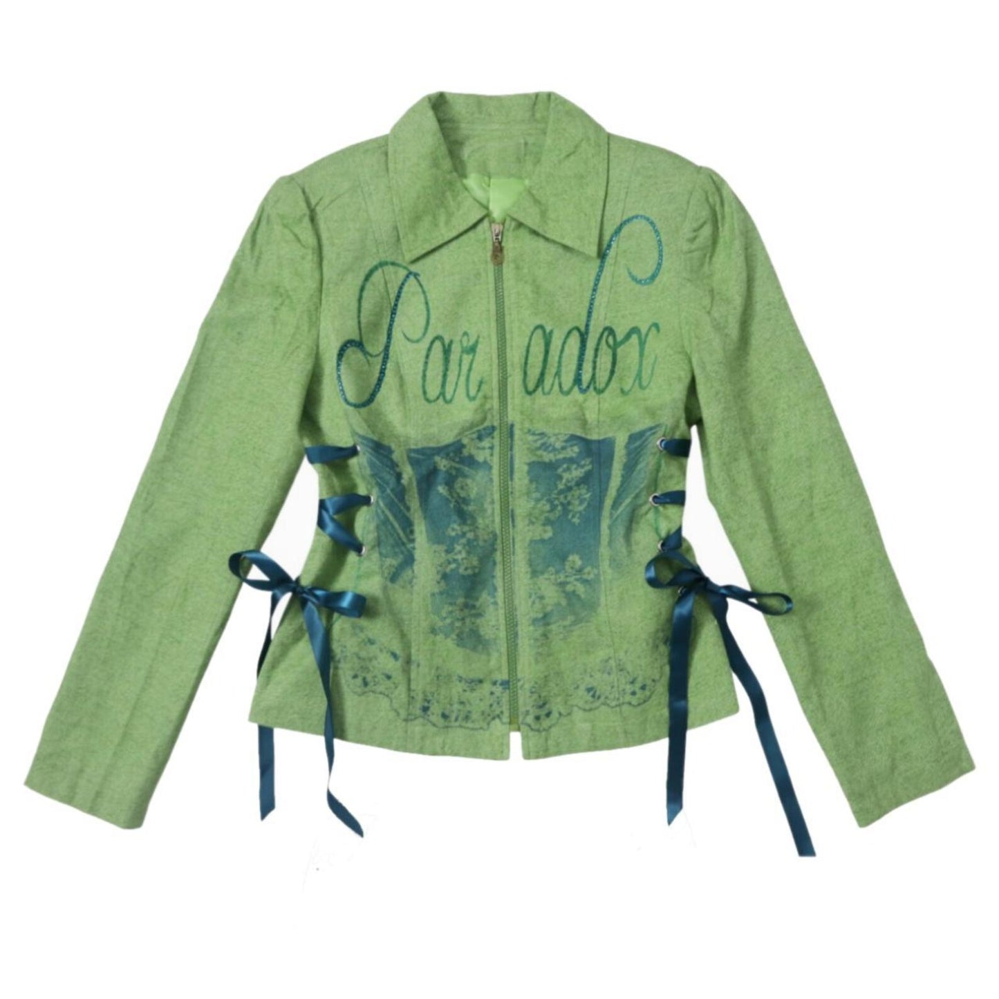 the "Paradox" jacket and skirt set