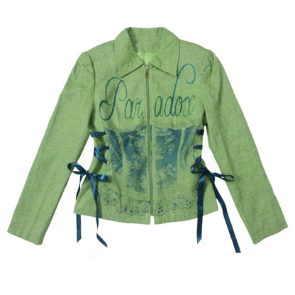 the "Paradox" jacket and skirt set