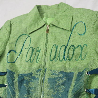 the "Paradox" jacket and skirt set