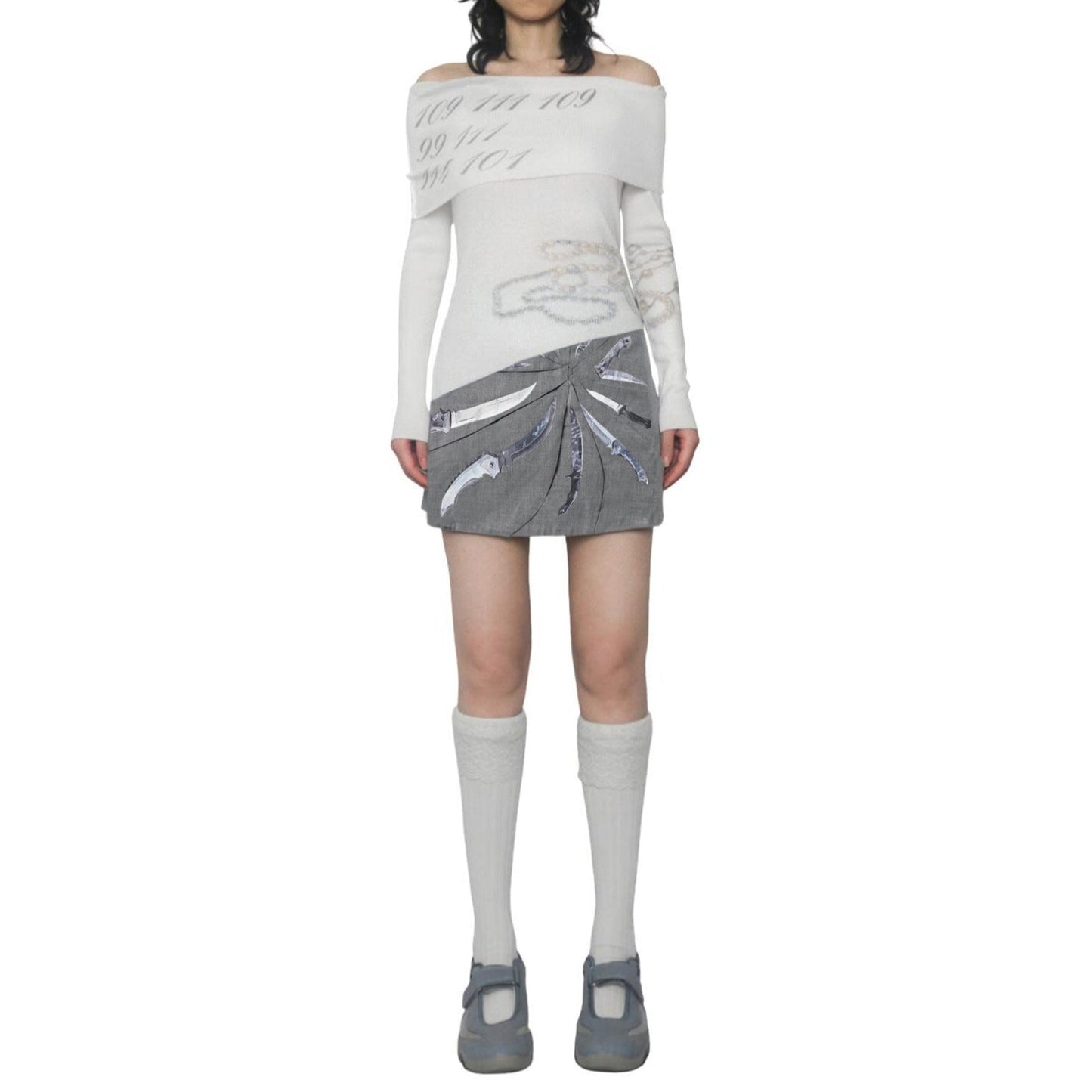 drowning knife a-line skirt