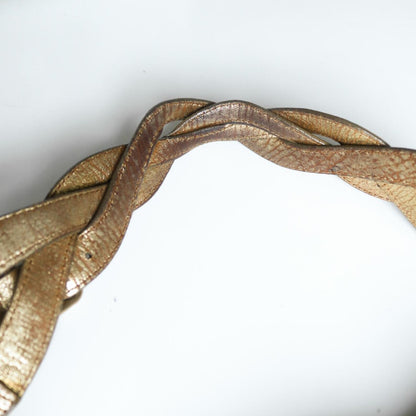 Miu Miu metallic distressed leather hobo bag