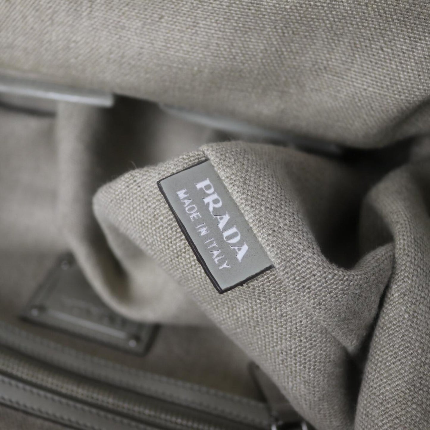 Prada canvas frame bowling bag