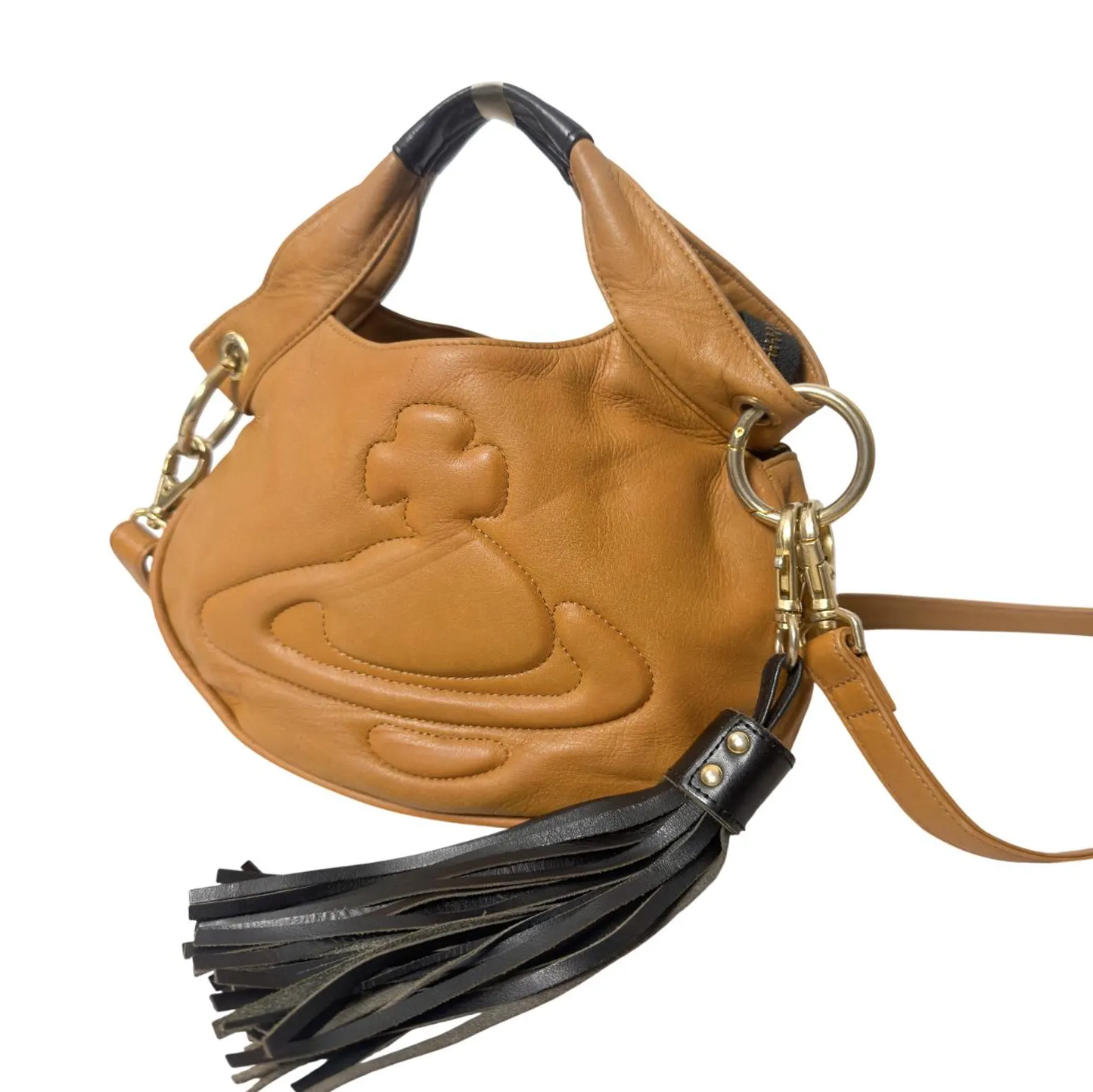 Vivienne Westwood embossed orb leather bag