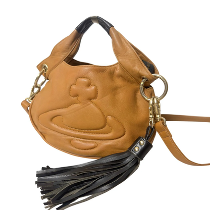 Vivienne Westwood embossed orb leather bag