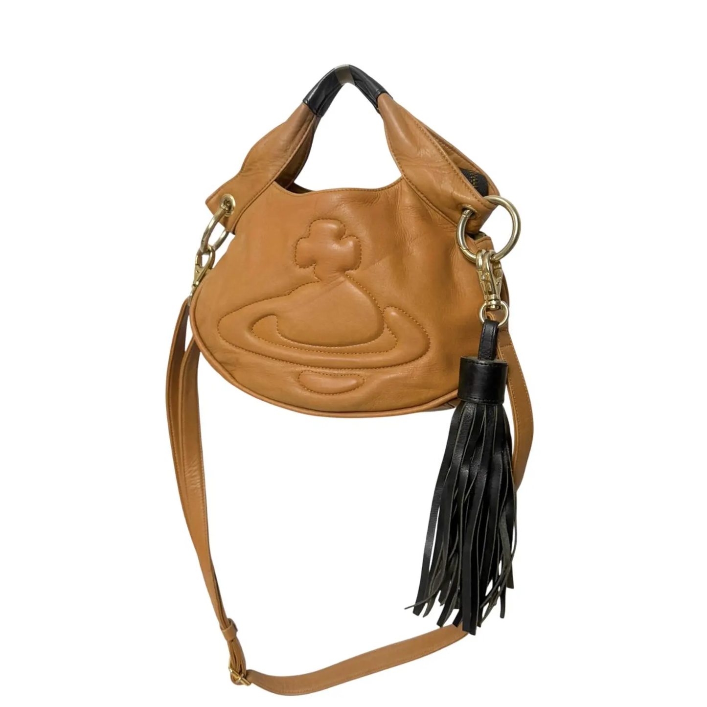 Vivienne Westwood embossed orb leather bag