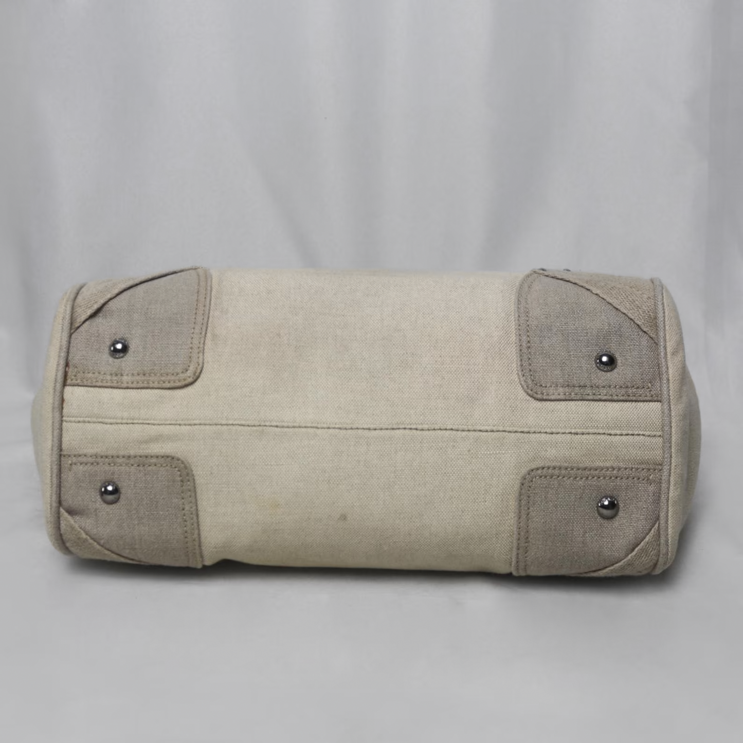 Prada canvas frame bowling bag