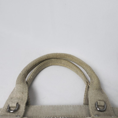 Prada canvas frame bowling bag