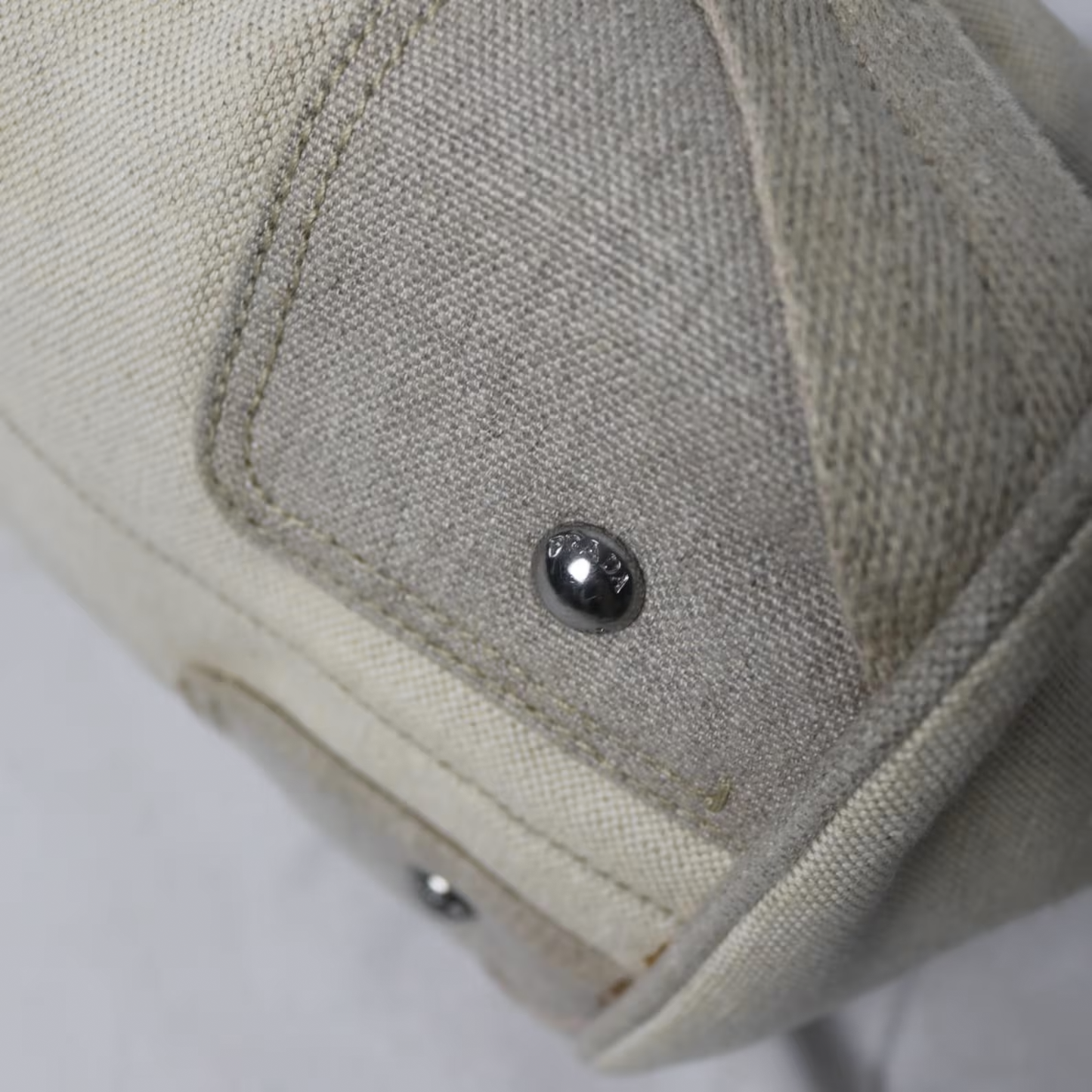 Prada canvas frame bowling bag