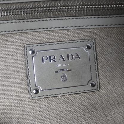 Prada canvas frame bowling bag