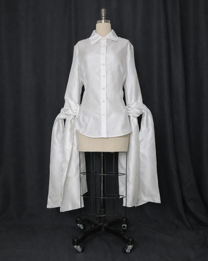 'Aether' tie-sleeve button shirt
