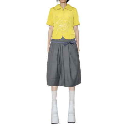 pearl embellished zip jacket